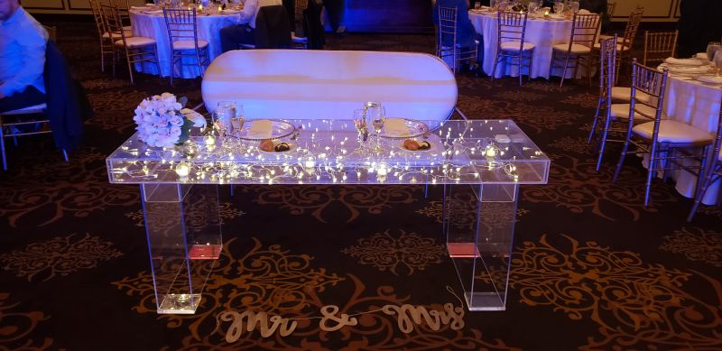 table rental for romantic event long island