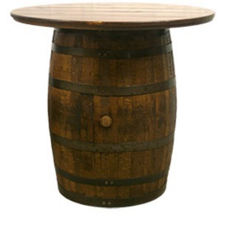 Single Barrel Table rental for rustic events near Brookhaven