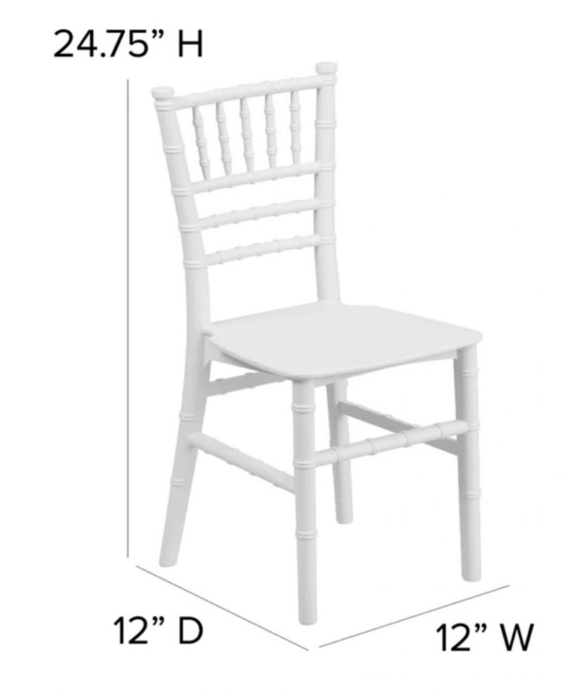 Children's white Chiavari chair rental for kids' events and parties near smithtown