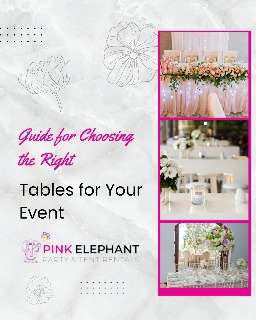 Guide for the Right Tables for Your Event Long Island Party Table